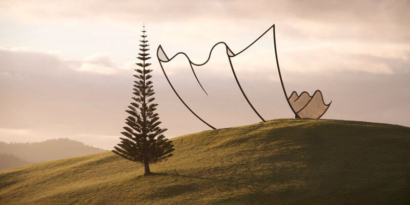 Giant Crumpled Paper Drops From The Sky, Lands On Hill In New Zealand 01